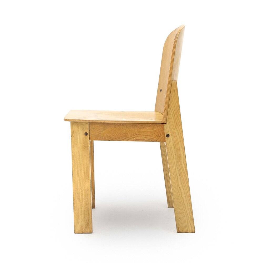 Wooden chair by Luca Meda for Longoni, 1970s