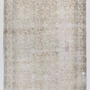 7x10 Vintage Beige Floral Vintage Persian Area Rug, 204x313 Cm