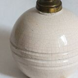 White crackled ceramic lamp base, 1930s