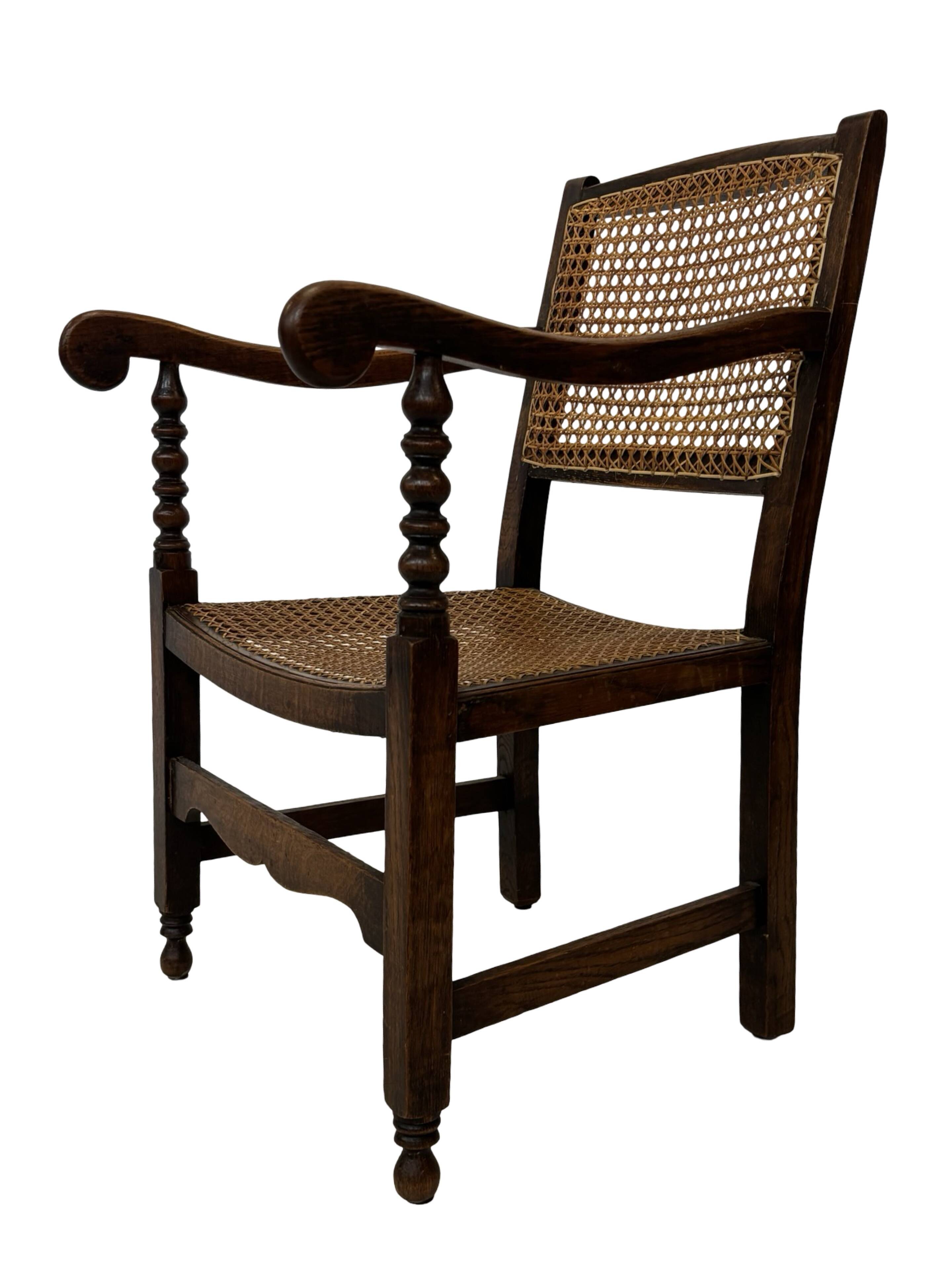 Art Deco chair minimalist oak wicker minimalist design