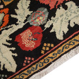 Handwoven caucasian karabakh rug, oriental wool floral carpet- 120x260cm