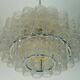 3-tier 1960s vintage mid century doria ice glass CHANDELIER with 45 glasses