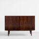 Midcentury Danish cabinet in rosewood by Omann Jun 1960s - handle free doors