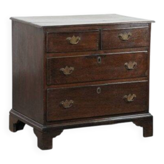 Subtle English Antique Oak Chest from the 18th Century