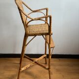 Rattan high chair