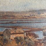 Tableau HSP "Salines à Fos-sur-mer" par Abel GAY (1877-1961)
