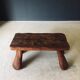 Brutalist Handcrafted Carved Oak Coffee Table, Belgium, 1960s