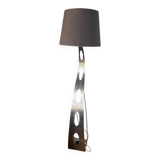 Lampadaire en acier brossé
