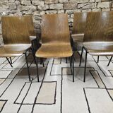 Lot of 6 Hiller stackable chairs 1970