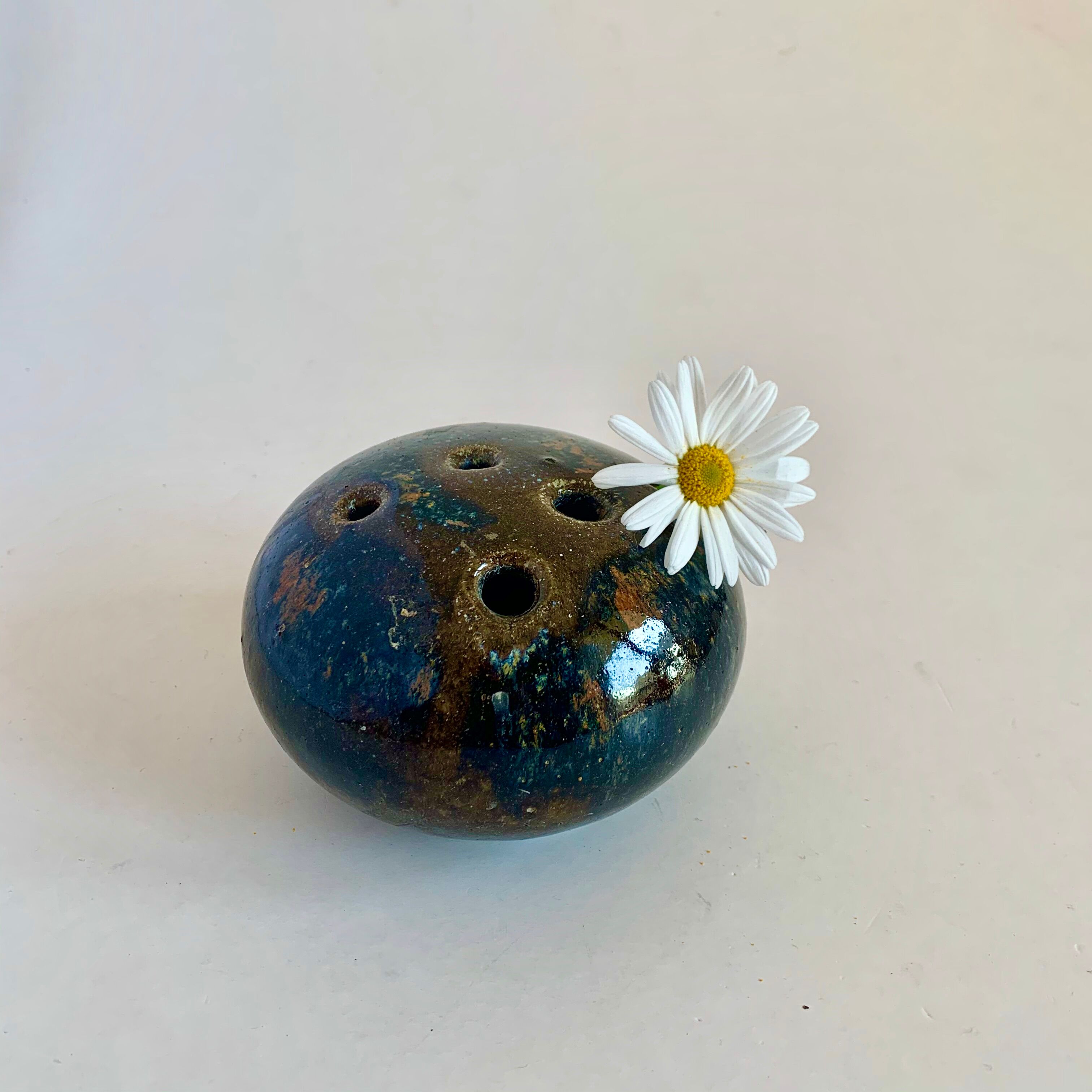 Vase vintage en céramique ikebana, années 1970