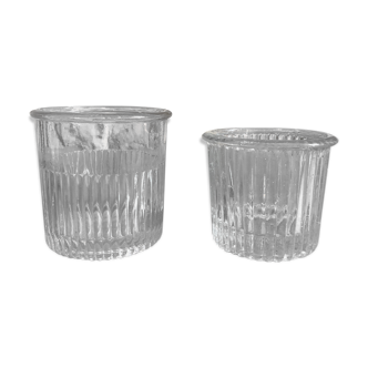 Lot of 2 old jam jars
