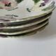 4 barbotine plates with pansies H. Boulenger Choisy-le-Roi