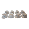 8 arcopal Veronica cups and their saucer