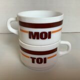 Pair of cups you and I Arcopal