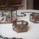 Jewelry box showcase trundle glass and brass 50s/60s