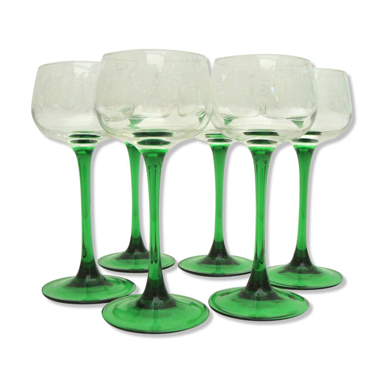 Set 6 glasses of Alsace wine