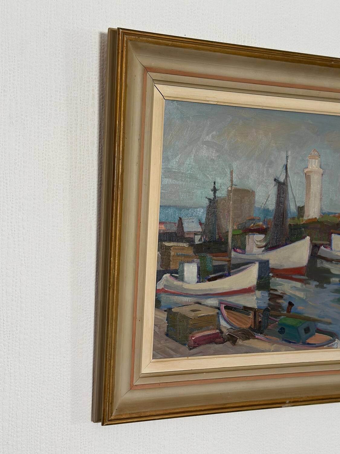 Huile su panneau suédois – « Bateaux » par Eskil Skans
