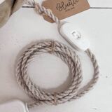 Stoneware and cotton thread lamp