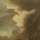 Ancient table, influence of Marco Ricci, winter landscape '700