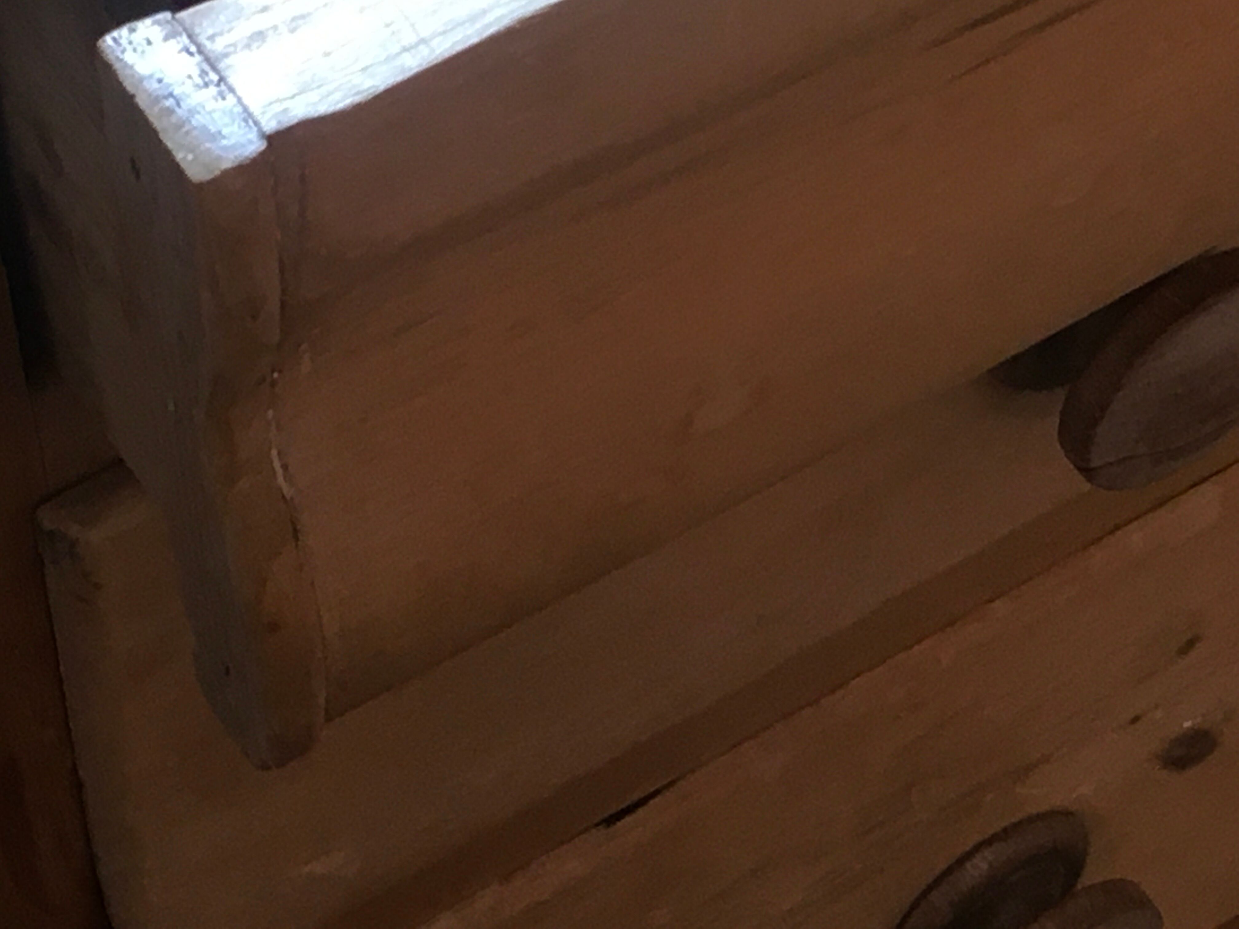 English chest of drawers in pitchpin