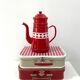 Old enamelled coffee maker from the 60s