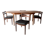 Mid century 1960’s dining table and 4 dining chairs by Nathan