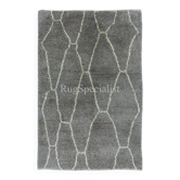 Modern Moroccan Tulu Rug in Gray, 100% Natural Un-Dyed Wool, Premium Quality Berber Carpet