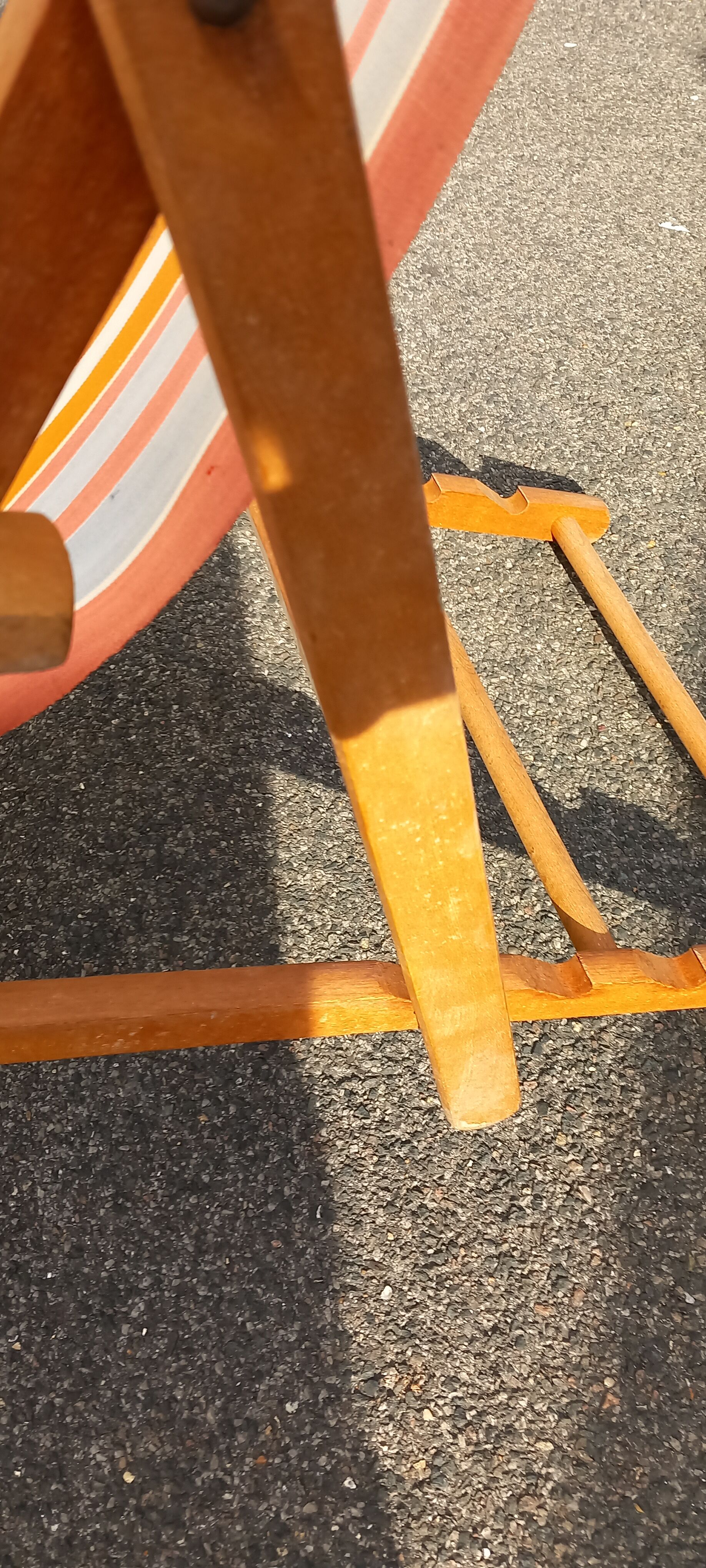 Deck chair, Chilean vintage orange tone
