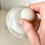 Vintage sandstone sugar bowl Sarreguemines France