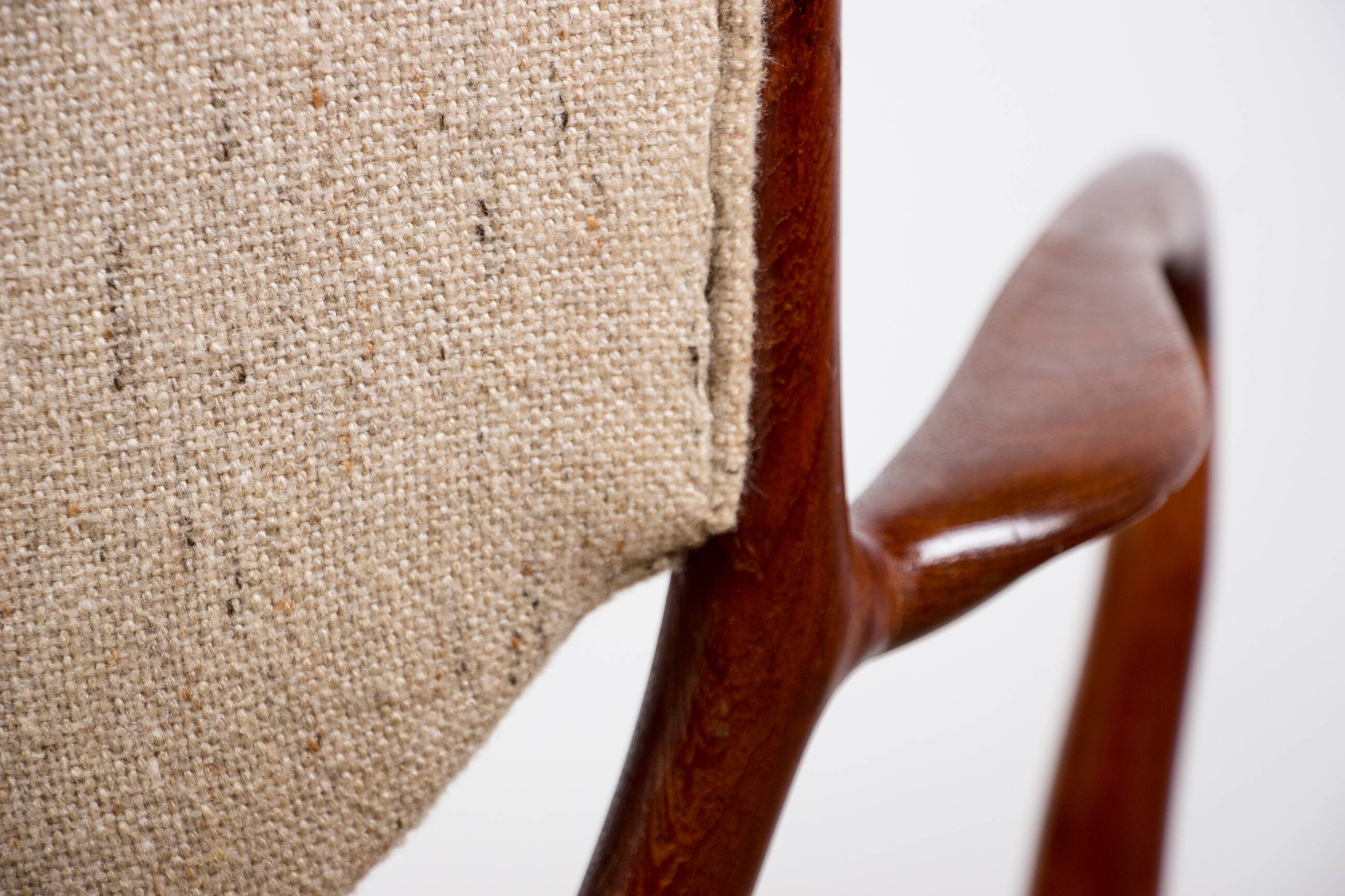 Danish teak and fabric armchair model BO-72, Finn Jhul for Bovirke 1946.