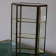 Vintage glass and brass jewelry box