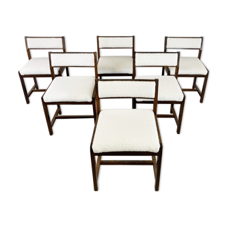 Wenge wooden dining chairs by Spectrum, 1970s