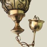 Amber Venetian lantern pendant light