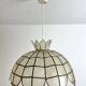 Suspension vintage en nacre et laiton