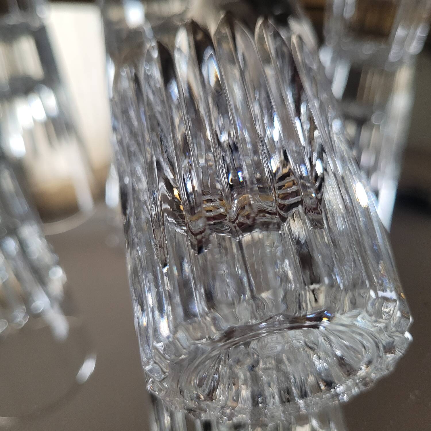 Set of 6 antique faceted glasses – vintage bistro from the 60s/70s