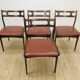 Dining room set in rosewood with table and 4 chairs, 1960s.