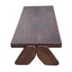 Vintage Coffee Table Wengé Brutalist Postmodern 70's Design