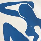 Lithographic poster after Graceful Blue Nude of 52 by MATISSE, Musée de Céret, 1980 (Mourlot)
