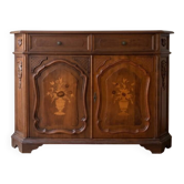Antique Louis XVI buffet in solid wood and marquetry.