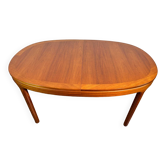 Table à manger à rallonge en teck vintage rétro du milieu du siècle