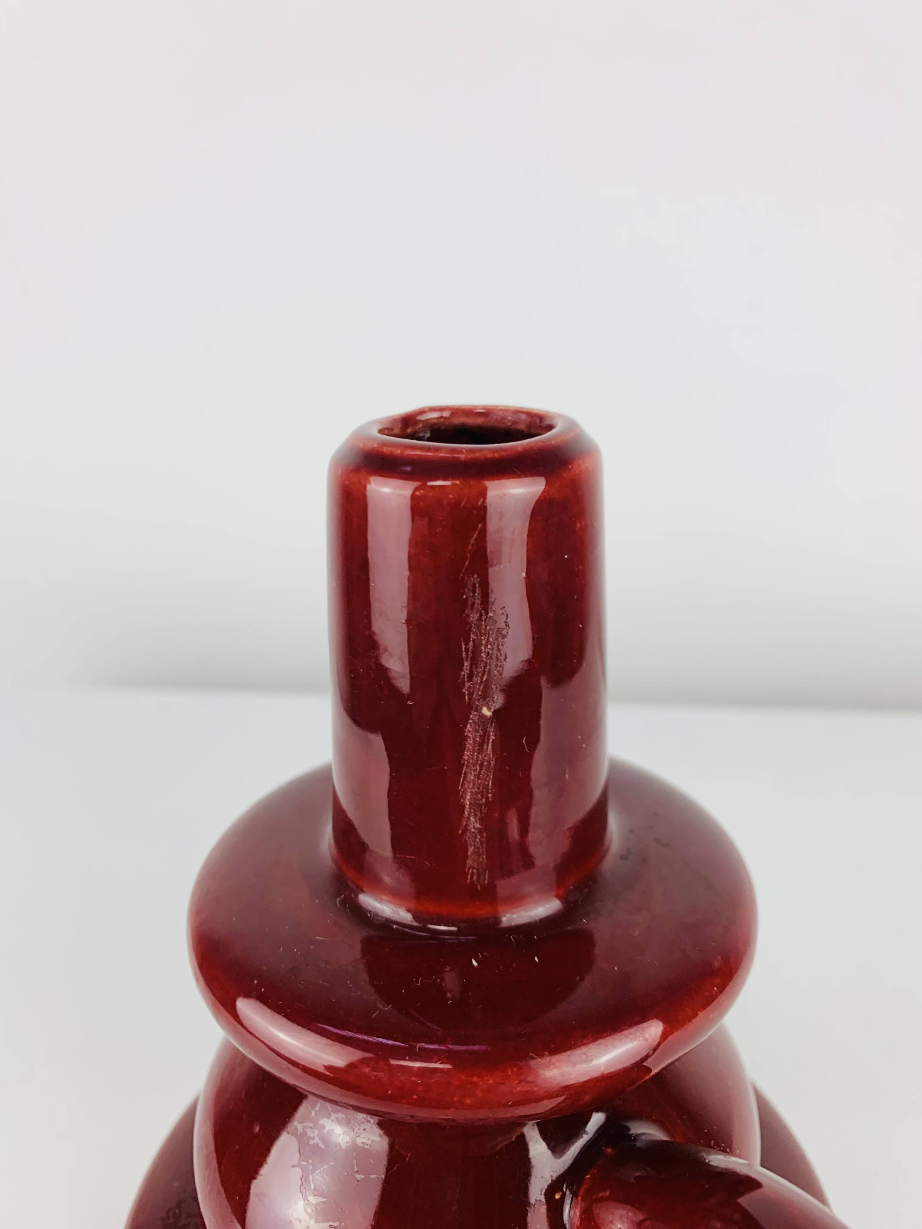 Vintage Saint Clément ceramic candlestick