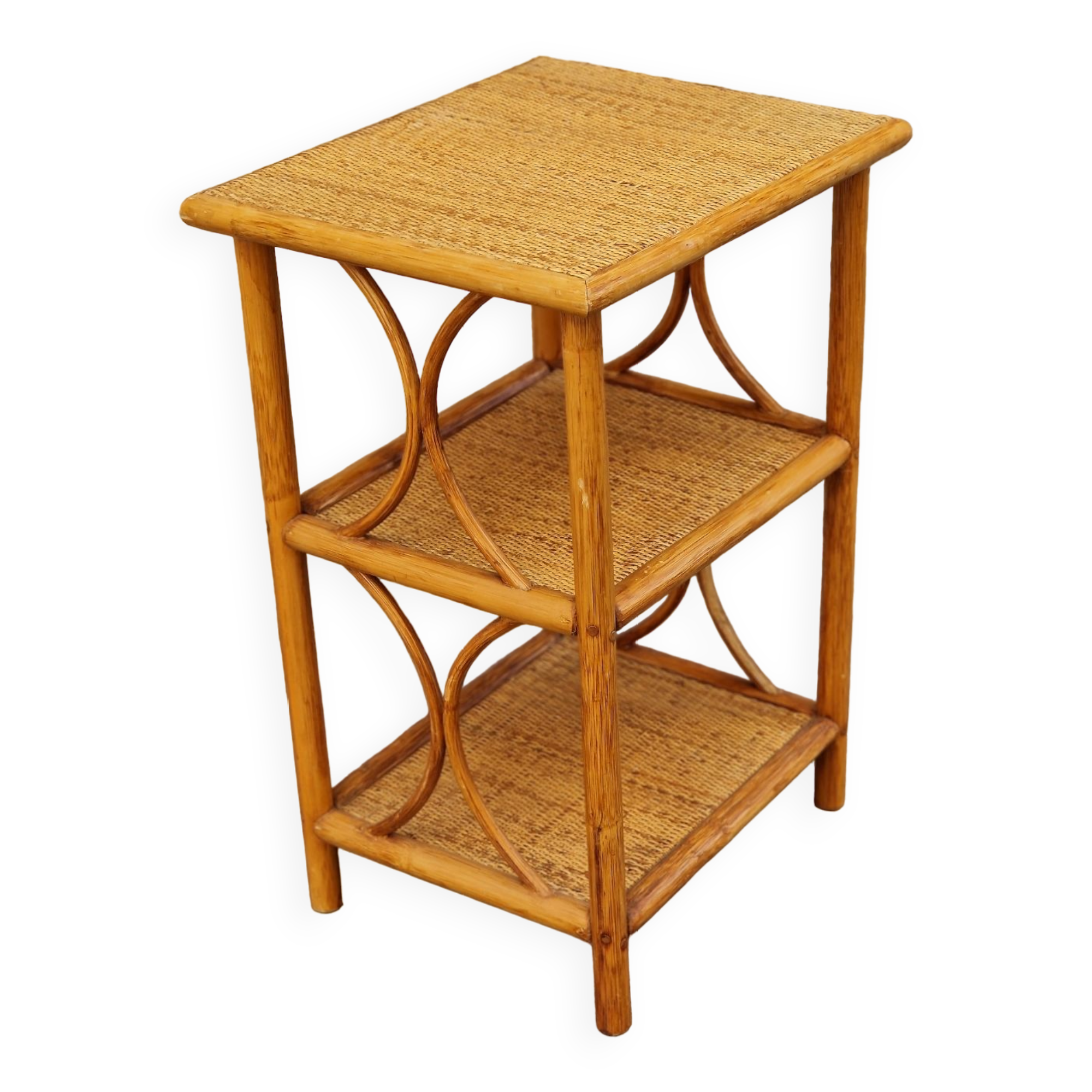 Vintage rattan shelf