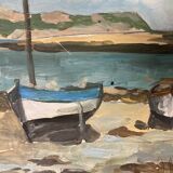 Marine Oil on panel Brittany Trestel beach