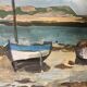 Marine Oil on panel Brittany Trestel beach