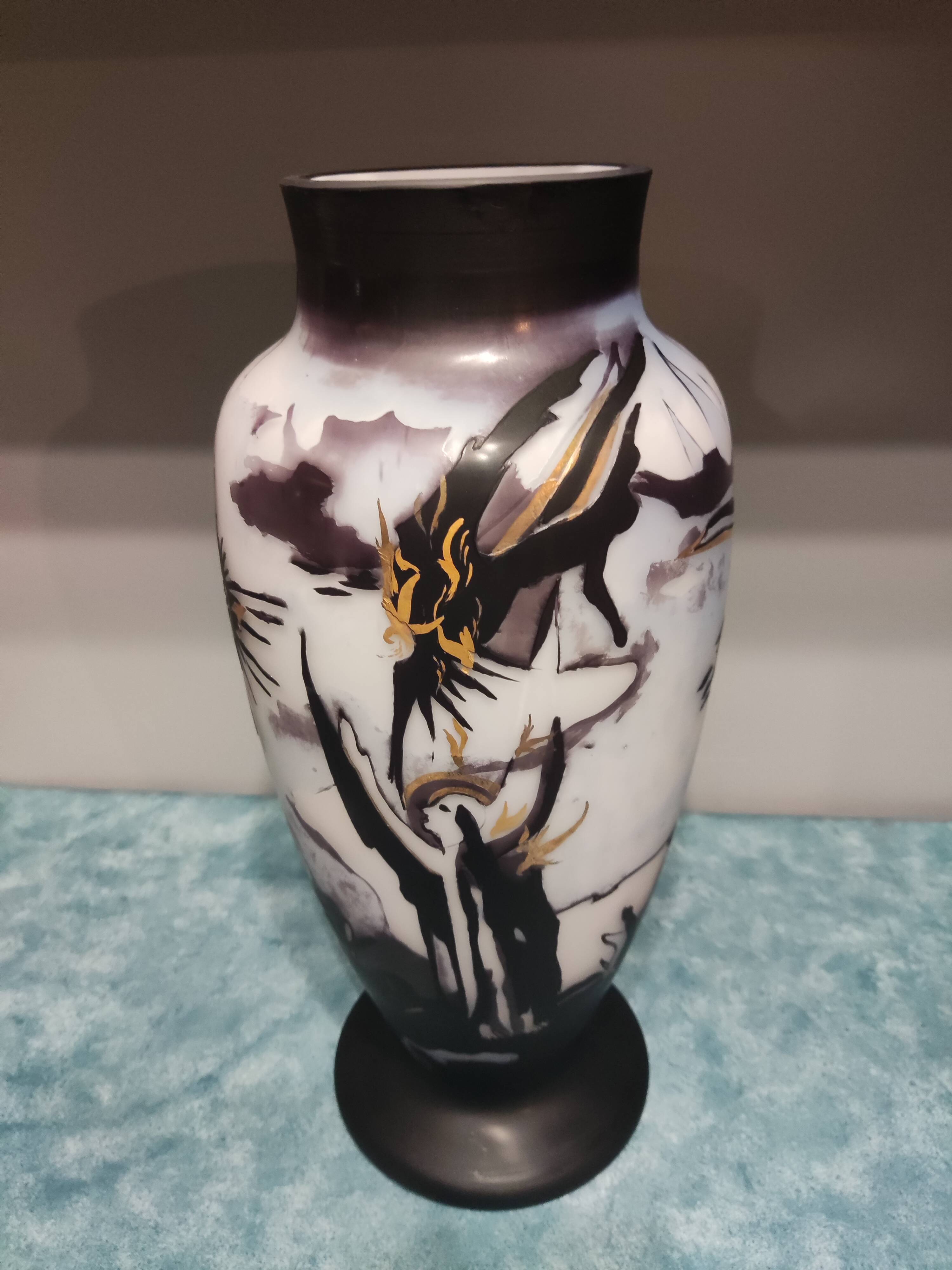 Art Deco multilayer glass vase