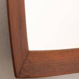 Vintage square mirror 60s in Teak Danish Design