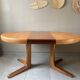 Vintage Baumann table with 2 extensions