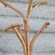 Coat rack parrot in rattan and bamboo