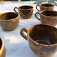 Lot 8 glazed stoneware cups