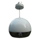suspension eye ball lacquered white and chrome diameter 26cm